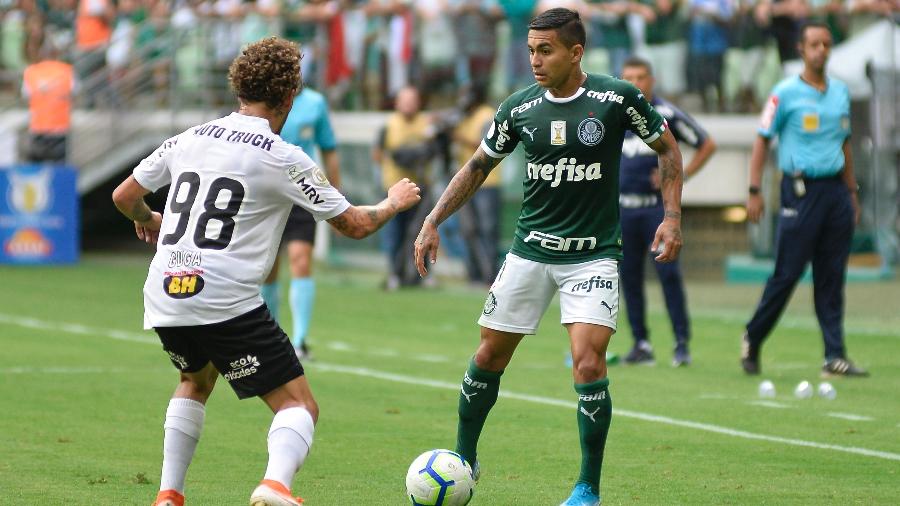 Dudu, durante partida entre Palmeiras e Atlético-MG - Bruno Ulivieri/AGIF