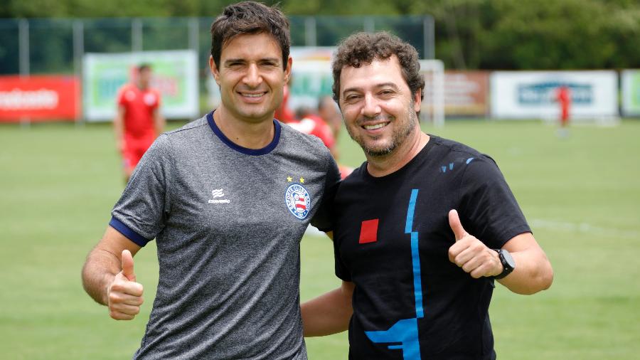 Diego Cerri (esq.) despertou o interesse do Palmeiras para o cargo de diretor de futebol - Felipe Oliveira / EC Bahia
