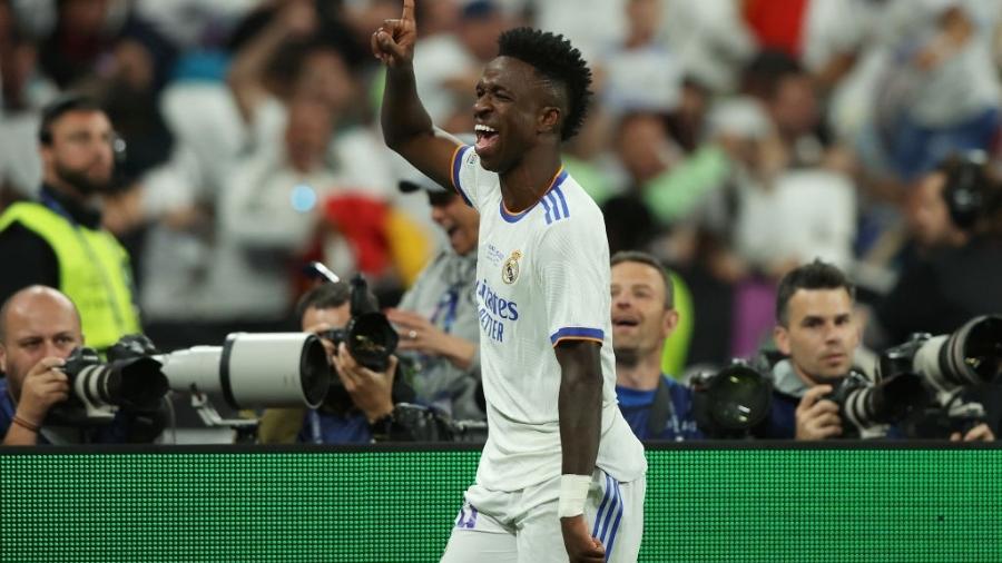 Vinícius Júnior foi o autor do gol do 14º título de Champions do Real Madrid - Alexander Hassenstein - UEFA/UEFA via Getty Images