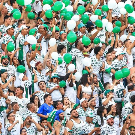 Torcida do Palmeiras durante a partida contra o Santos - Marcello Zambrana/AGIF