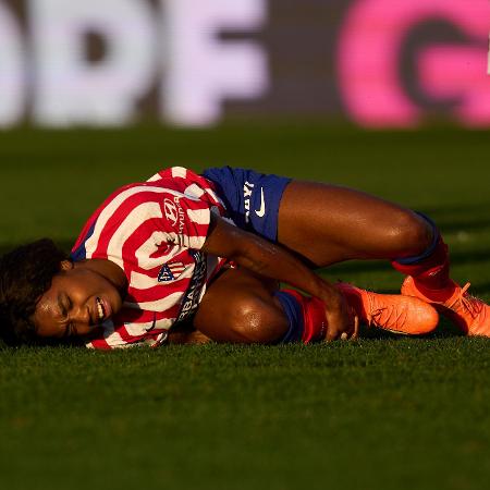 Ludmila se lesiona durante clássico entre Atlético e Real Madrid - Diego Souto/Quality Sport Images/Getty Images