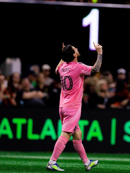 Lionel Messi celebra gol do Inter Miami - Reprodução/X/InterMiami