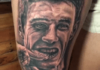Brasileiro tatua rosto de Phelps na coxa e impressiona esposa do ex-nadador - Reprodução/Instagram