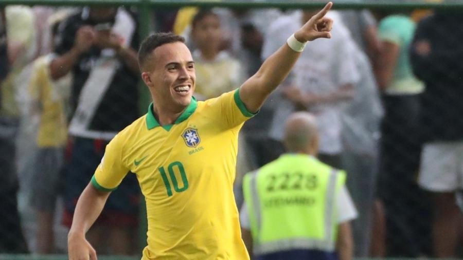 João Peglow comemora seu gol na estreia do Brasil na Copa do Mundo Sub-17 - REUTERS/Sergio Moraes