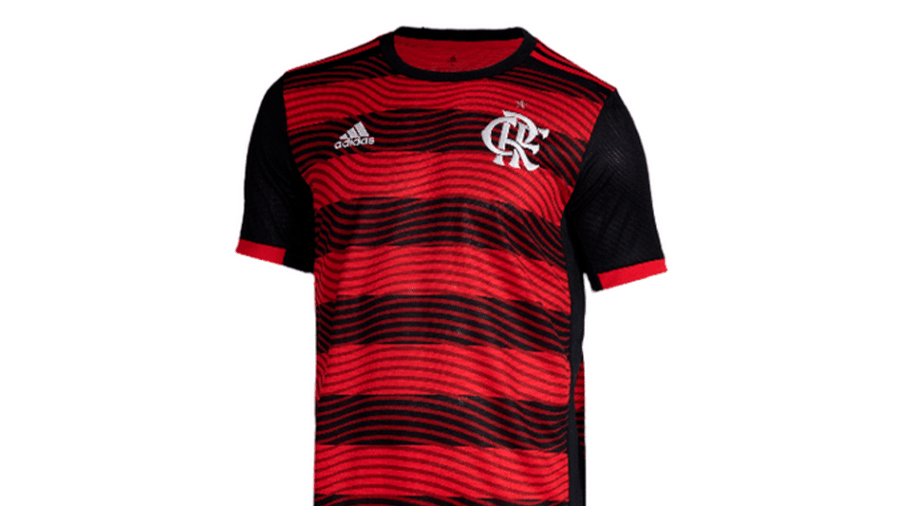 Nova camisa do Flamengo para a temporada de 2022 está sendo comercializada por R$ 299,99 no site oficial do clube - Reprodução/Flamengo