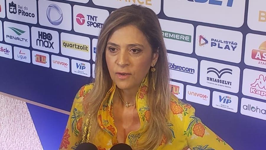 Leila Pereira, presidente do Palmeiras, durante evento de premiação do Campeonato Paulista - Brunno Carvalho/UOL