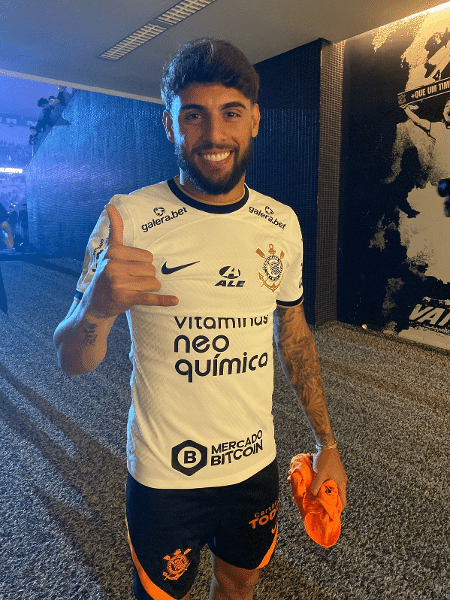 Yuri Alberto vestiu a camisa de jogo do Corinthians pela primeira vez na noite de hoje (8) - Reprodução/SCCP