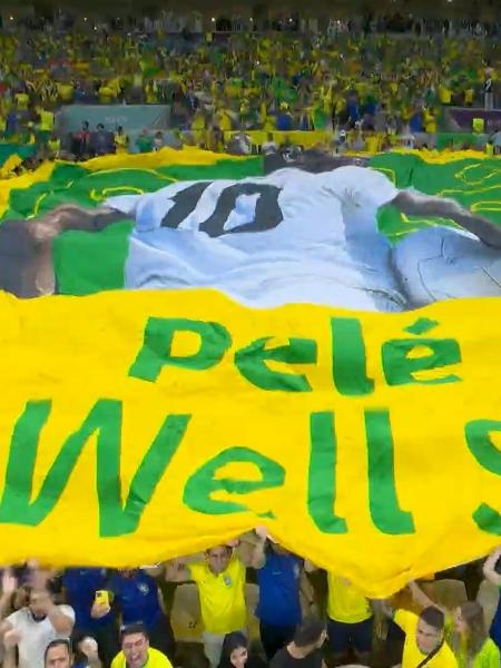 Torcida do Brasil manda apoio a Pelé - Reprodução