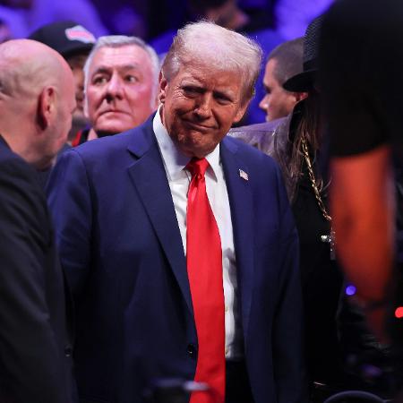 Donald Trump foi ao Madison Square Garden para assistir ao UFC 309