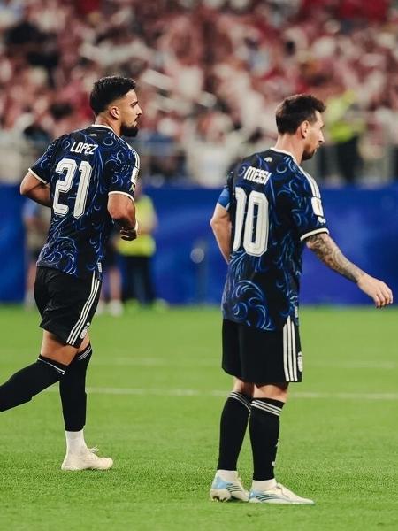 Flaco López atuou durante oito minutos ao lado de Messi no último jogo da Argentina