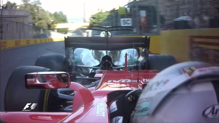 Hamilton e Vettel se envolvem em batida no GP de Baku - F-1/oficial