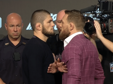 Nurmagomedov sobre enfrentar McGregor: 'Vou mudar o rosto dele