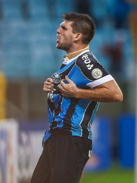 Kannemann comemora gol do Grêmio contra o Fluminense - LUCAS UEBEL/GREMIO FBPA