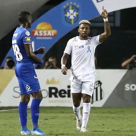 Marinho comemora gol do Santos contra o Cruzeiro - Marcello Zambrana/AGIF