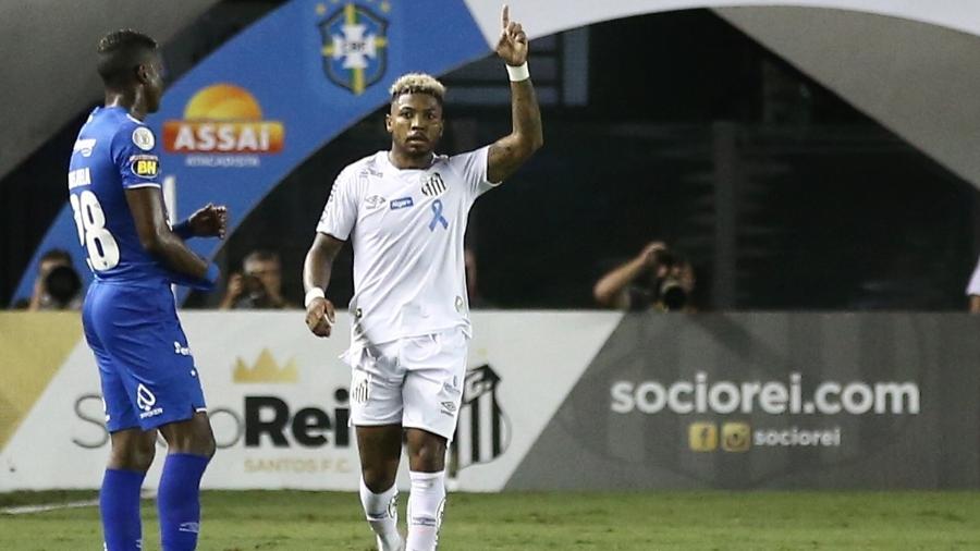 Marinho comemora gol do Santos contra o Cruzeiro - Marcello Zambrana/AGIF