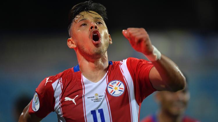 Ángel Romero comemora boa estreia pelo Paraguai na Copa América em vitória sobre a Bolívia - Pedro Vilela/Getty Images - Pedro Vilela/Getty Images