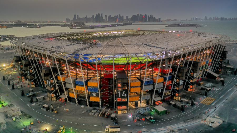 Estádio Ras Abu Aboud, em Doha, uma das sedes da Copa do Mundo do Qatar em 2022 - Divulgação