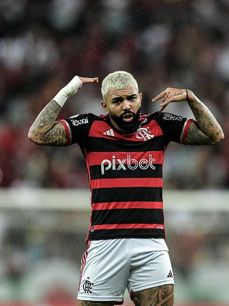 Gabigol durante a derrota do Flamengo para o Fortaleza - Thiago Ribeiro/AGIF