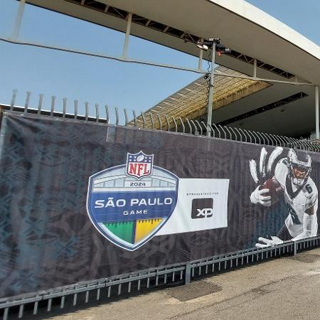 Neo Química Arena preparada para o São Paulo Game, 1º jogo da NFL no Brasil