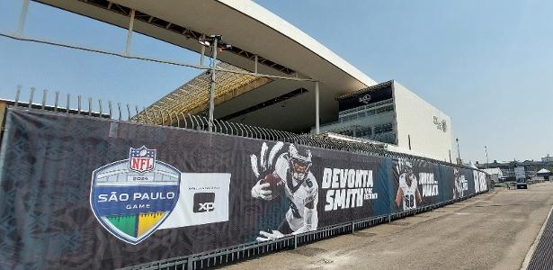 Neo Química Arena preparada para o São Paulo Game, 1º jogo da NFL no Brasil