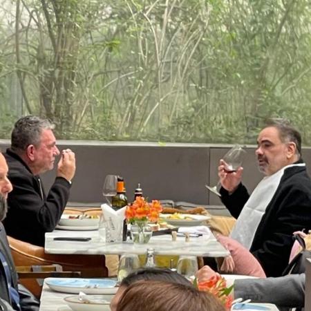 Andrés Sanchez, ex-presidente do Corinthians, e Sérgio Alvarenga, fundador da chapa 82, almoçaram na última quinta-feira