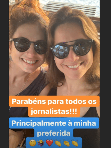 Fernanda Gentil parabeniza esposa no dia do jornalista - Reprodução/Instagram/@gentilfernanda - Reprodução/Instagram/@gentilfernanda