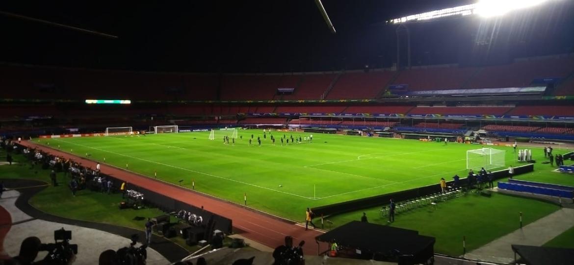 Morumbi foi envelopado para receber a Copa América. Serão três partidas no estádio tricolor - Bruno Grossi/UOL Esporte