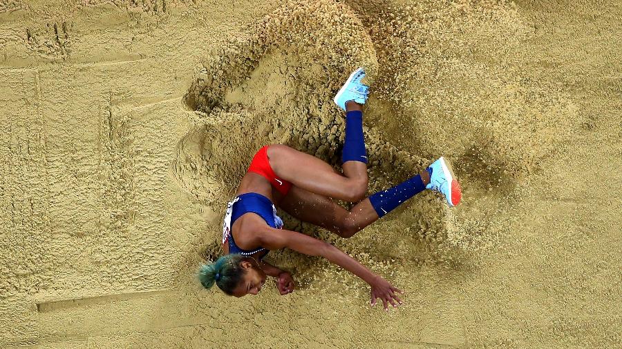 Yulimar Rojas, estrela do atletismo venezuelano, é campeã mundial no salto triplo - Patrick Smith/REMOTE/Getty Images