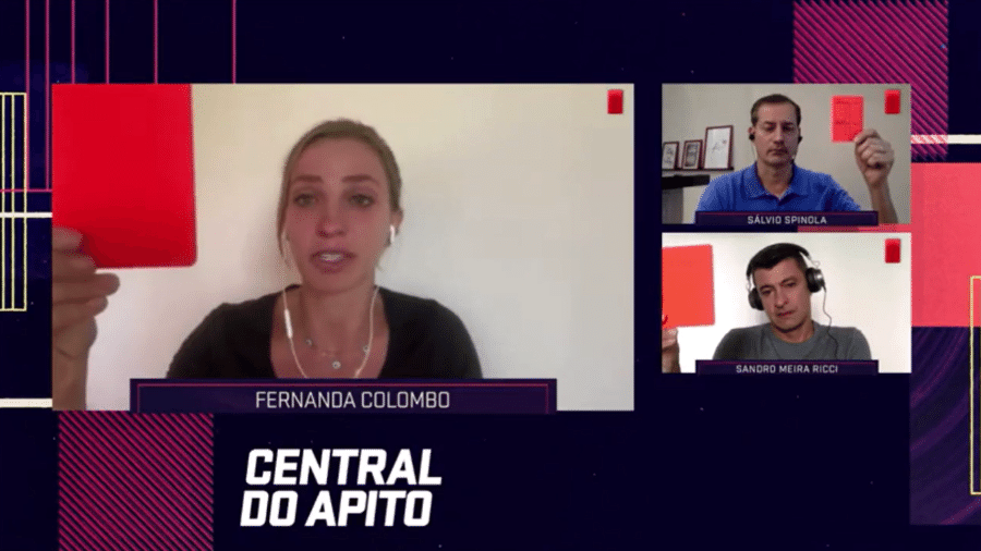 Fernanda Colombo se emociona ao comentar agressão à auxiliar mulher no Campeonato Capixaba - Reprodução/SporTV