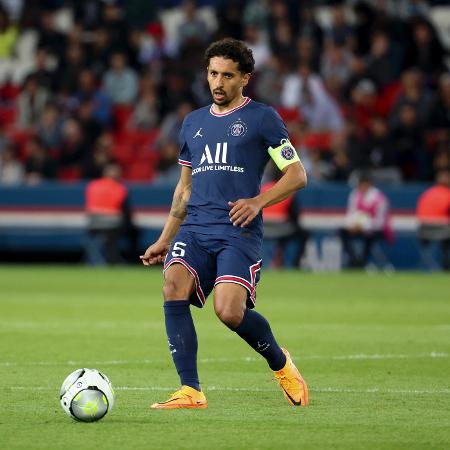 Marquinhos durante jogo do PSG contra o Troyes, em maio de 2022