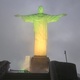 Cristo Redentor homenageia Pelé e terá noite iluminado de verde e amarelo