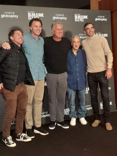 Flavio Canto, Carlão, Marcus Vinicius, Parreira e Giba, em lançamento de série documental sobre Galvão Bueno - Alexandre Araújo