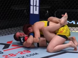 Ariane Sorriso vence no UFC Vegas 92 após ser alvo de cabeçada ilegal; veja