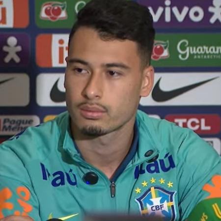 Martinelli concede entrevista coletiva na seleção brasileira - Reprodução