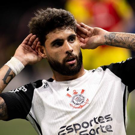 Yuri Alberto comemora gol em Corinthians x Mirassol, jogo do Brasileirão
