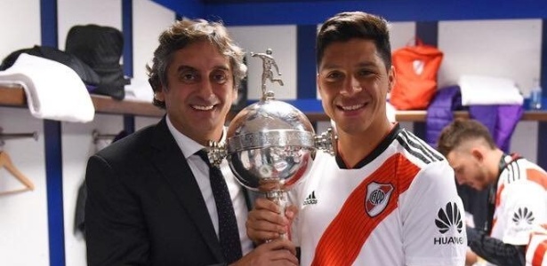 enzo perez e enzo francescoli - divulgação/River Plate - divulgação/River Plate
