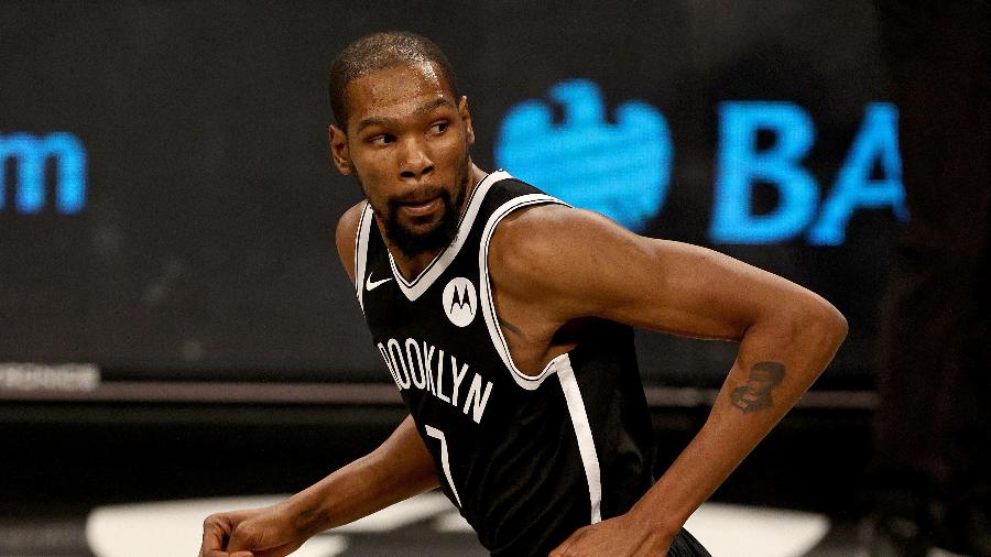 Kevin Durant, do Brooklyn Nets, foi multado pela NBA - Elsa/Getty Images/AFP