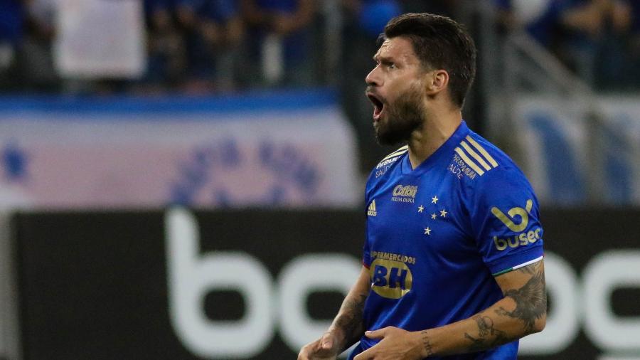 Rafael Sobis jogador do Cruzeiro durante partida contra o Náutico no estádio Mineirão pelo campeonato Brasileiro B 2021 - Fernando Moreno/Fernando Moreno/AGIF