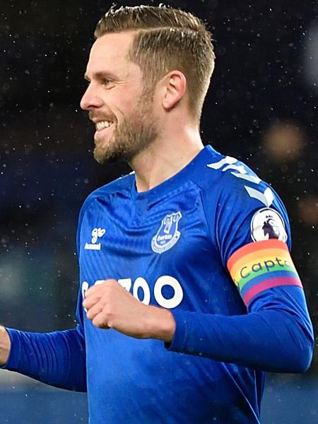 Gylfi Sigurdsson era capitão do Everton antes de ser preso por pedofilia - Tony McArdle/Divulgação