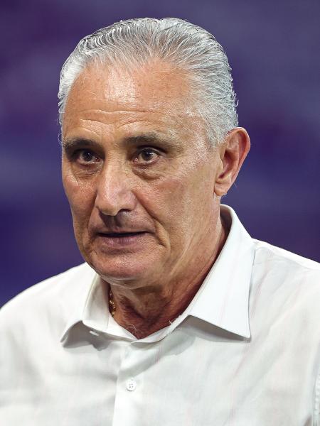 Tite, técnico do Flamengo, durante jogo contra o Cruzeiro