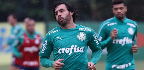 Goulart participou de treino com bola mais uma vez no Palmeiras - Cesar Greco/Ag. Palmeiras/Divulgação