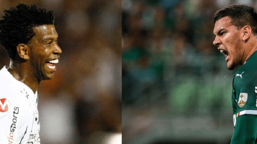 Gil, do Corinthians, e Gustavo Gómez, do Palmeiras - Thiago Calil/AGIF e Getty Images