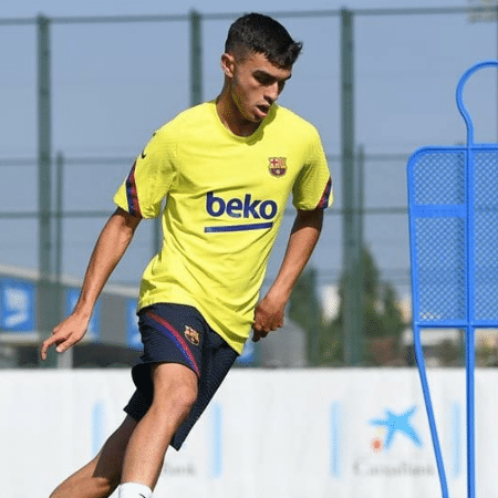 Pedri González durante treino do Barcelona - Reprodução / Instagram