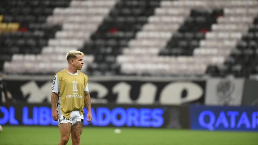 Soteldo antes da partida entre Santos e San Lorenzo, no estádio Mané Garricha, pela Libertadores - Divulgação / Santos FC