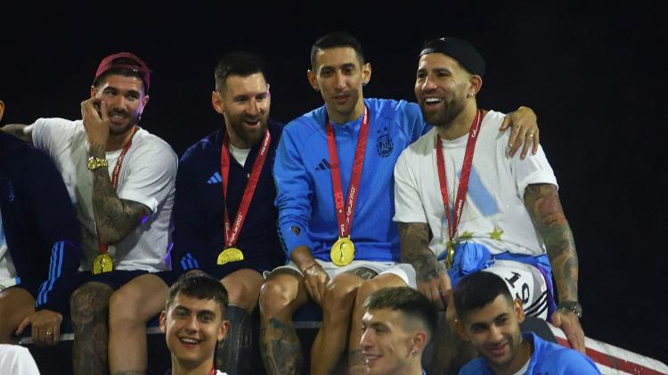 Messi y otros jugadores argentinos tras la llegada de la selección argentina a Buenos Aires - REUTERS/Matias Baglietto - REUTERS/Matias Baglietto