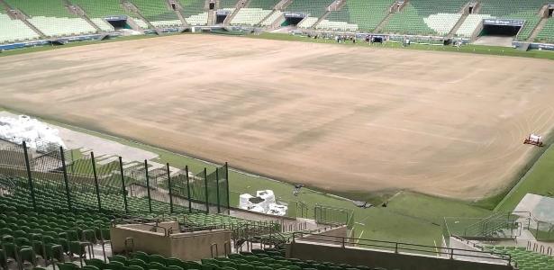 Palmeiras avalia possibilidade de instalar gramado retrátil em arena.