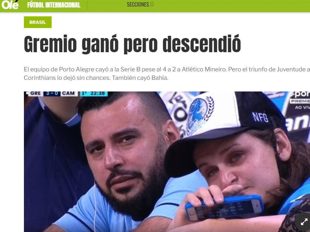 Grêmio joga mal e é derrotado pelo lanterna do Campeonato Brasileiro -  Grêmio - Jornal NH