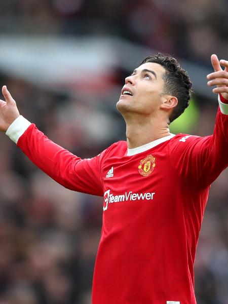 Cristiano Ronaldo lamenta chance de gol perdida em jogo do Manchester United contra o Watford - Jan Kruger/Getty Images