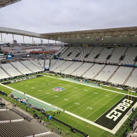 Vista geral da Neo Química Arena antes do São Paulo Game, o primeiro jogo da NFL no Brasil - Leco Viana/Ag. Estado