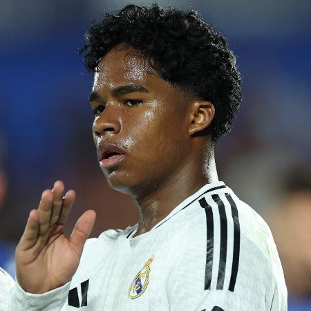 Endrick during a game between Real Madrid and Getafe in the Spanish Championship Endrick during a game between Real Madrid and Getafe in the Spanish Championship